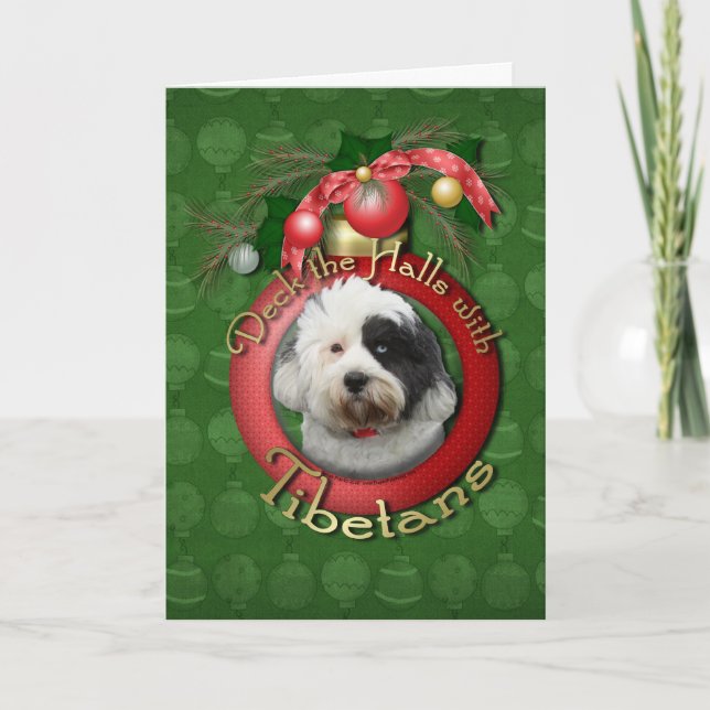 Christmas - Deck the Halls - Tibetans Holiday Card (Front)