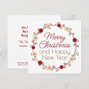 Christmas Deco Wreath Circle - Floral + your text