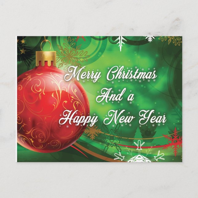 Christmas Decor Announcement Postcard (Front)