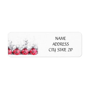 "CHRISTMAS DECOR" HOLIDAY ADDRESS LABEL RETURN ADDRESS LABEL