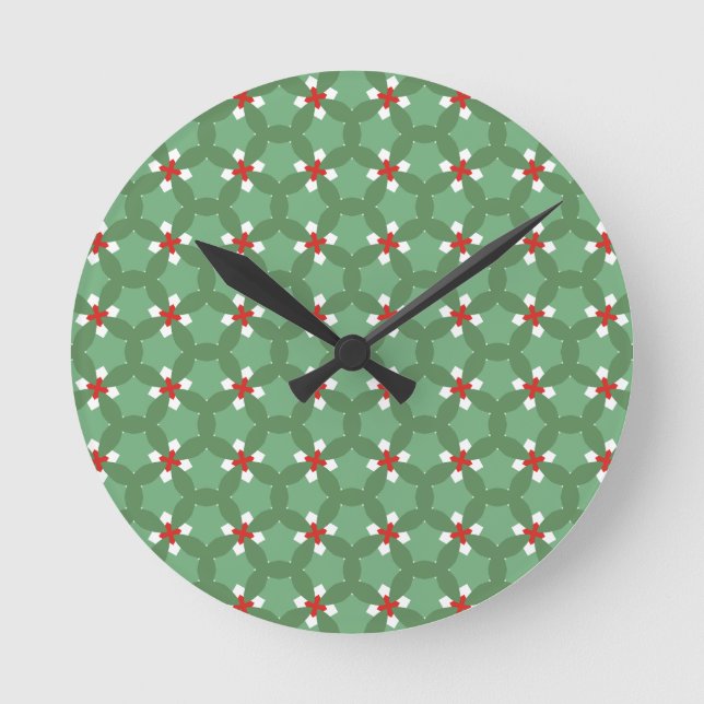 Christmas decor pillow round clock (Front)