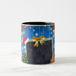 Christmas decoration blackboard Two-Tone coffee mug
