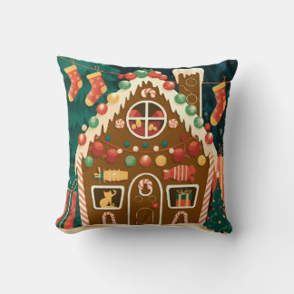 Christmas decoration candy house cushion