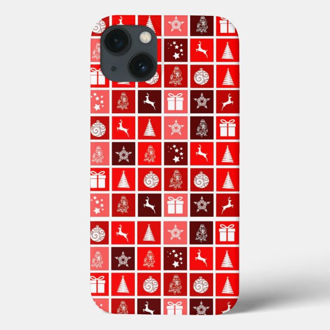 Christmas Decoration Holiday Red Pattern Case-Mate iPhone Case (Back)