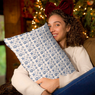Christmas decoration in Delft Blue  Cushion