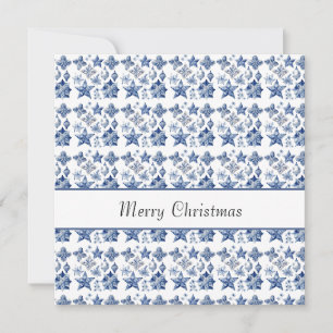 Christmas decoration in Delft Blue customisable Invitation