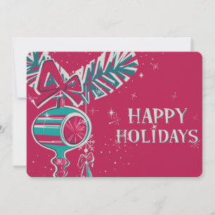 Christmas Decoration in Mid Century Modern Holiday Card