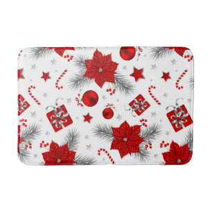 Christmas decoration pattern bath mat
