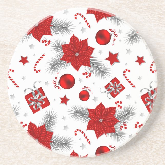 Christmas decoration pattern coaster (Front)