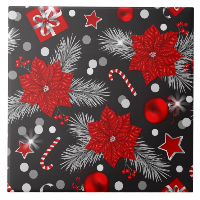 Christmas decoration pattern design ceramic tile (Front)