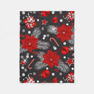 Christmas decoration pattern design fleece blanket