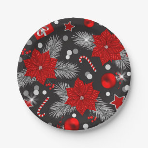 Christmas decoration pattern design paper plate