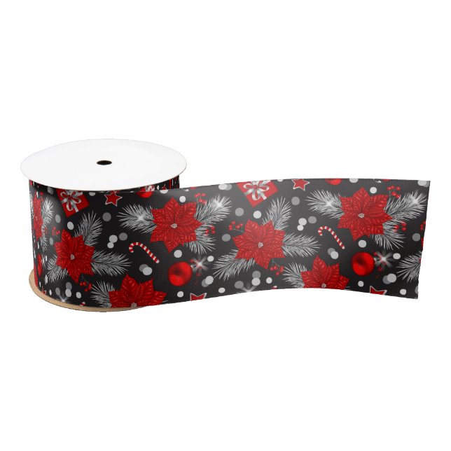 Christmas decoration pattern design satin ribbon (Spool)