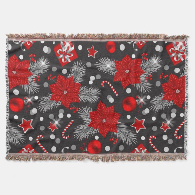 Christmas decoration pattern design throw blanket (Front)