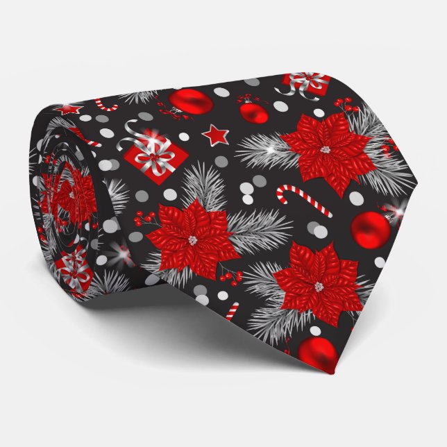 Christmas decoration pattern design tie (Rolled)