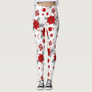 Christmas decoration pattern leggings