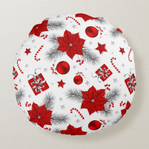 Christmas decoration pattern round cushion