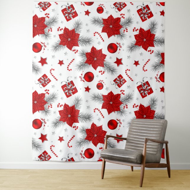 Christmas decoration pattern tapestry (In Situ)