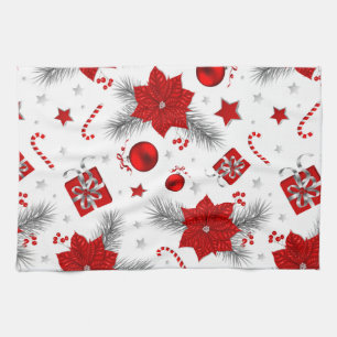 Christmas decoration pattern tea towel