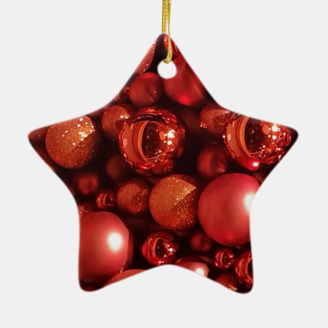 Christmas Decoration Red Baubles (Back)