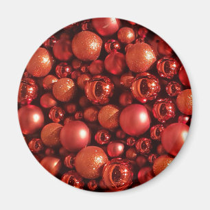 Christmas Decoration Red Baubles Magnet