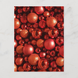 Christmas Decoration Red Baubles Postcard