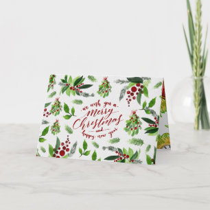 Christmas Decoration Watercolor Art Card