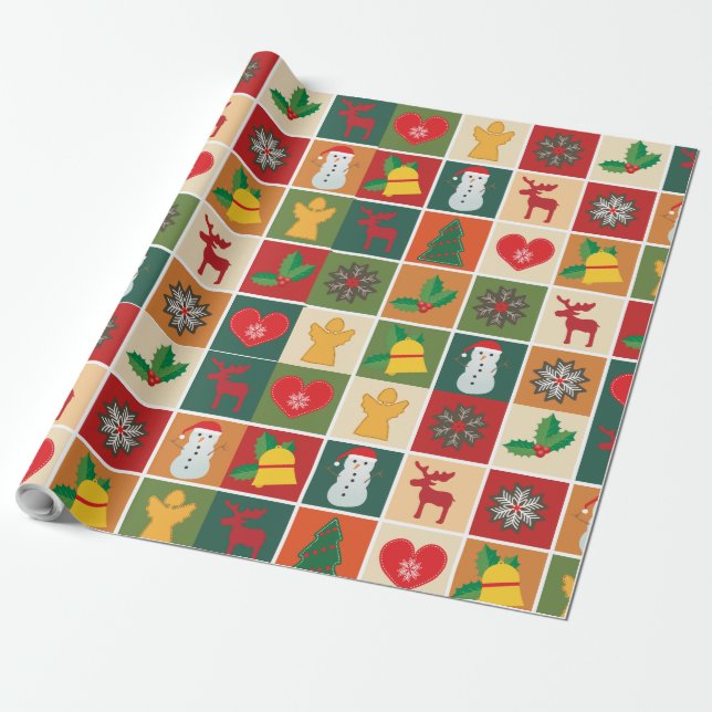 Christmas Decoration Wrapping Paper (Unrolled)