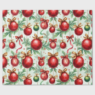 Christmas Decorations, Christmas, Author Natasha Wrapping Paper