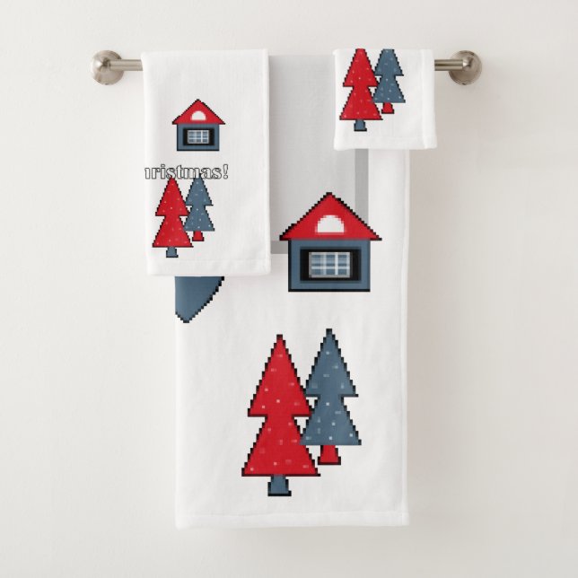 Christmas decorations , gift bath towel set (Insitu)