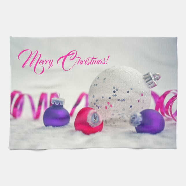 Christmas Decorations Kitchen Towel (Horizontal)