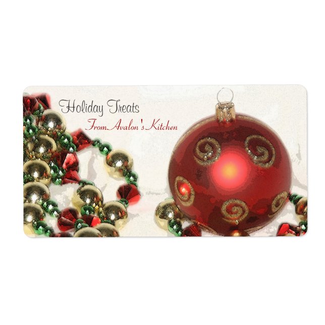 Christmas Decorations Kitchen Treat Baking Label (Front)