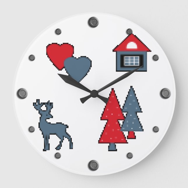 Christmas decorations large clock (Front)