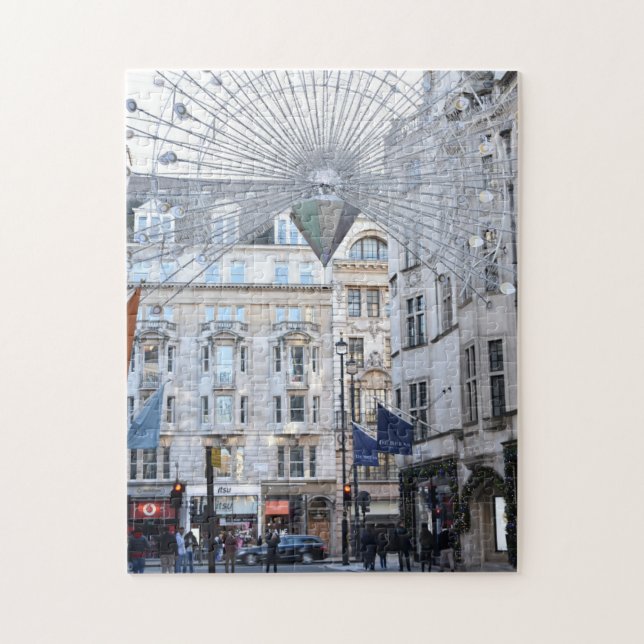 Christmas Decorations, London, England, UK Jigsaw Puzzle (Vertical)