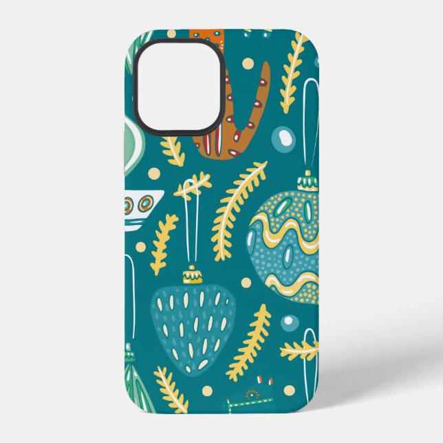Christmas decorations seamless pattern. Bright col iPhone Case (Back)