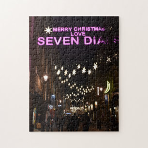 Christmas Decorations, Seven Dials, London UK Jigsaw Puzzle