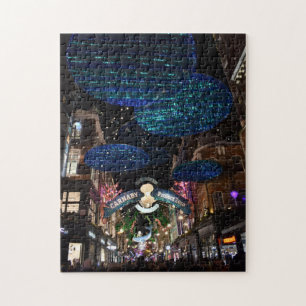 Christmas Decorations, SoHo, London UK Jigsaw Puzzle