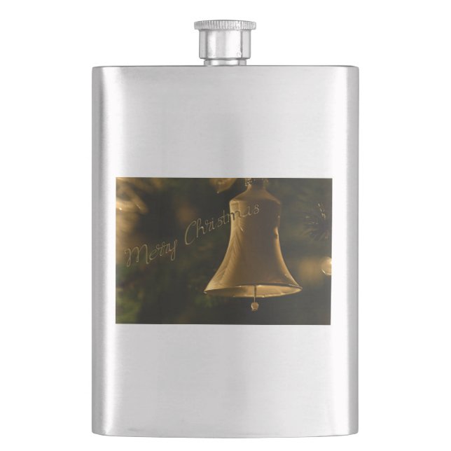 Christmas Decorative Bell Hip Flask (Front)