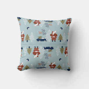 Christmas Decorative Elements Seamless Vintage Cushion