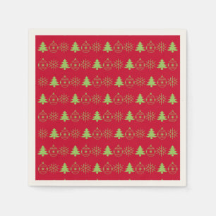 Christmas Decorative Holiday Print Standard Cockta Napkin