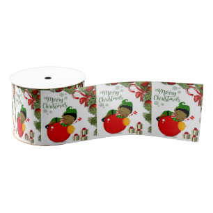 Christmas Decorative Ribbon, Elf Grosgrain Ribbon