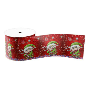 Christmas Decorative Ribbon, Elf Grosgrain Ribbon