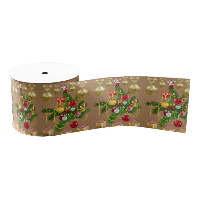 Christmas Decorative Ribbon Grosgrain Ribbon (Spool)