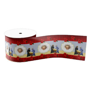 Christmas Decorative Ribbon, Jesus Christ Grosgrain Ribbon