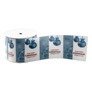 Christmas Decorative Ribbon, Merry Christmas Grosgrain Ribbon