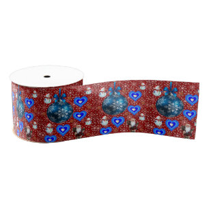 Christmas Decorative Ribbon, Santa Grosgrain Ribbon