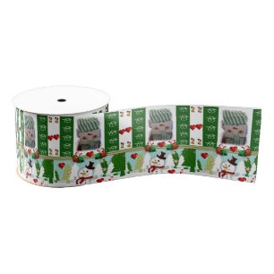 Christmas Decorative Ribbon, Snowman Grosgrain Ribbon