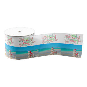 Christmas Decorative Ribbon, Snowman Grosgrain Ribbon