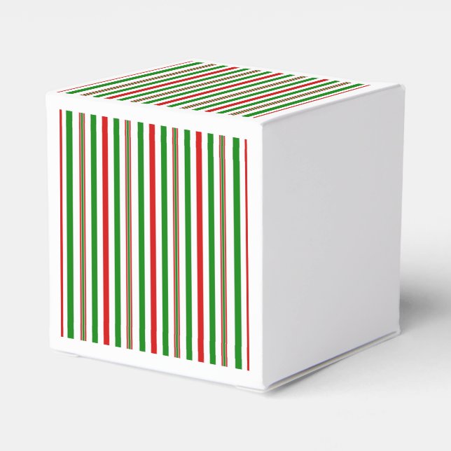 Christmas Decorative Stripes Favour Box (Back Side)
