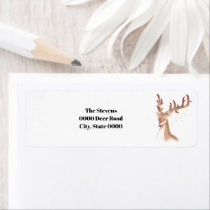 Christmas Deer address Return Address Label